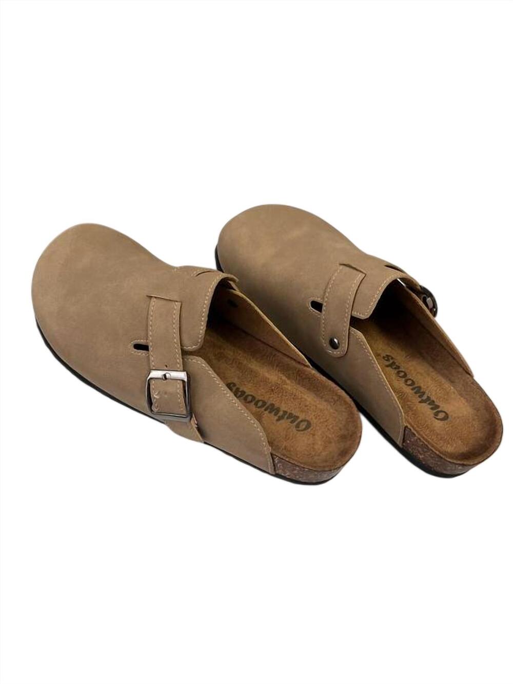 NEW OUTWOODS women's slip on clogs in taupe